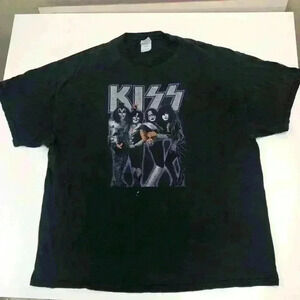 VTG Y2K KISS Men’s Faded Black Band T-Shirt